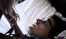 petite teen 18+ girlfriend piper perri visits her boyfriend's house and joins an orgy with his classmates.