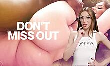 College waitress Leana Lovings craves foot massage and monster cock fucking in curvy interracial hardcore