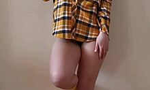 Young slut with big ass masturbates wetly