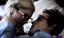 petite teen 18+ girlfriend piper perri visits her boyfriend's house and joins an orgy with his classmates.