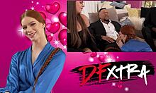 College waitress Leana Lovings craves foot massage and monster cock fucking in curvy interracial hardcore