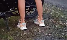 Are you showing your big tits and pussy outdoors?