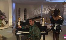 brunette maid joins boss and friend for wild big cock threesome