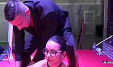 Ever seen real public sex like this? Francys Belle takes Victor Bloom's big dick!