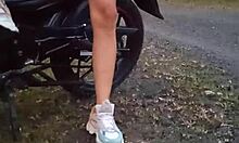 Are you showing your big tits and pussy outdoors?