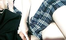 amateur japanese couple in beautiful costumes on the bed