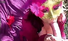 we found the latina touching herself in the forest and gave her anal and sucking for being a slut