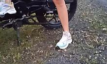 Are you showing your big tits and pussy outdoors?