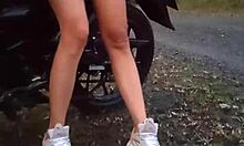 Are you showing your big tits and pussy outdoors?