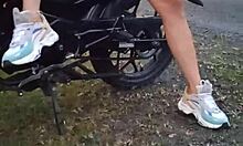 Are you showing your big tits and pussy outdoors?