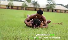 She couldn't withstand my hardcore fuck in the field she had to get up and run for her life