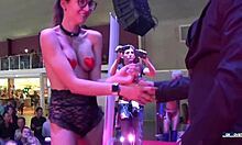 Ever seen real public sex like this? Francys Belle takes Victor Bloom's big dick!