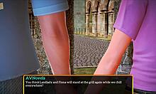 erotic teen redhead with small tits in homemade cartoon family game