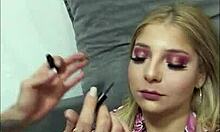 Lins preparing to record scene for gostosas video as teen pornstar