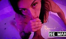 Ise Mah gives mind-blowing pov blowjob in motel tub