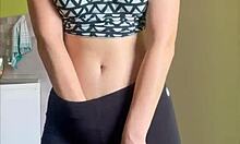 Cute skinny teen Maiskii drills her wet hairless pussy with a dildo solo