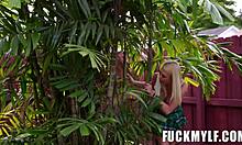 Madison Blaze grabs Nicky Rebel.