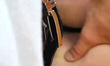 blonde teen milf deepthroats and gets doggystyled creampie outdoors