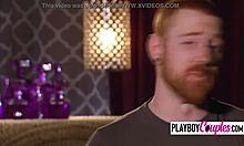 Swinger ladies enter red orgy room for group fun