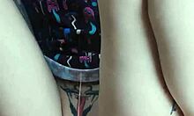 nastya fox fucks herself with dildo, clips clit and nipples