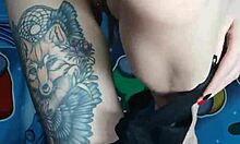 nastya fox fucks herself with dildo, clips clit and nipples