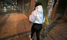 little cutie leaves with a new fan she just met.