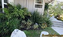 Teen Latina rides black cock