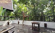 yo, horny monika fox squirts from fingering in jungle and swallows!