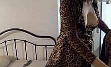 French Blond Amateur in Satin Lingerie Has Clothed Sex POV With Doggy Action