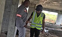 Holy Hell, These Workers Bang Bareback in Public After Everyone Leaves!