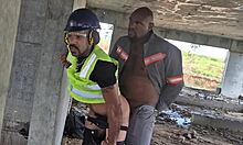 Holy Hell, These Workers Bang Bareback in Public After Everyone Leaves!