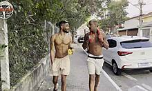 steamy encounter with a gay couple exploring intense handjob action