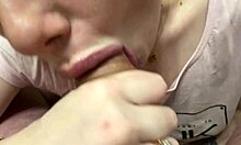 sweet blowjob from a friend - cum in mouth after a break
