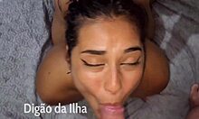 Beautiful woman in group anal threesome on bed