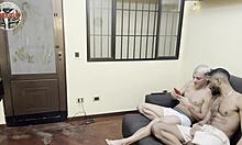 steamy encounter with a gay couple exploring intense handjob action