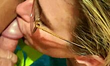 Fucking two milfs in bathroom, cum on faces at party