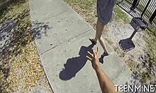 Filling Teen Scarlett Sawyer's Mouth with Hot Sex Cream After Rough Action.