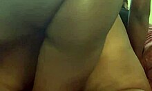 Does this ebony bbw amateur excite you with shaved pussy fucking and huge cumshot?