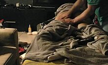 wife gets oiled massage