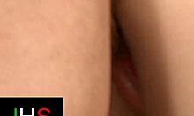 blonde girl with blue eyes FUCKS hard and TAKES cumshot on ASS