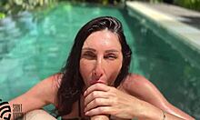 hot milf moans during pool fuck