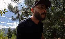 Outdoor threesome with two friends after exercise turns wild