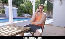 eighteen year old liz is caught playing with toys by michael, who says 'stop that, start playing with cocks instead'