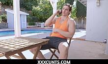 eighteen year old liz is caught playing with toys by michael, who says 'stop that, start playing with cocks instead'