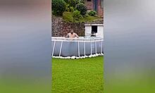 my neighbor recorded me naked on the farm so i took her inside and fucked her pussy full of cum