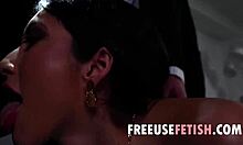 Teen gets anal gangbang freely