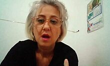 Blonde milf in lingerie gets raw pounding in amateur clip.