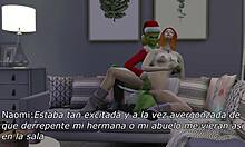 The Grinch sneaks in for Christmas, bending teen over in 3D hentai