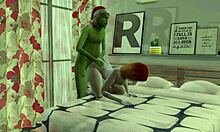 The Grinch sneaks in for Christmas, bending teen over in 3D hentai