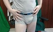 Gay Man Masturbates With Chair.